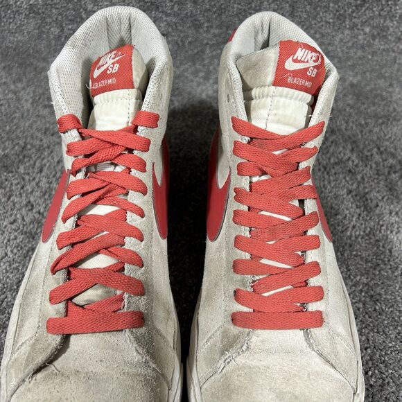 Nike SB Blazer Mid 864349-108 Mens Sz 10 Lobster Suede Red Swoosh Athletic Shoes main image 9